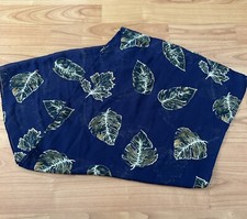 Navy Leaf Long Sheer Scarf