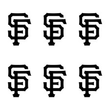 Small SF Vinyl Decals Stickers SF Set of 6