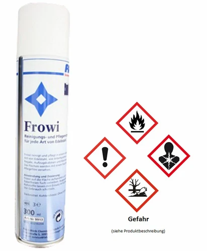 Edelstahlpflege Pflegemittel Edelstahlspray sparsam !! Frowi Reinigungsmittel