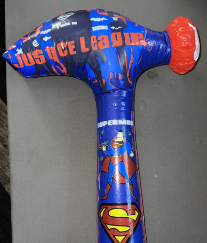 Justice League Superman 32" Inflatable Hammer Mallet-New! Squeaky - Picture 3 of 5