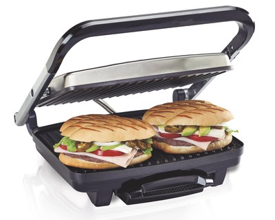 Hamilton Beach - Panini Press Electric Grill - Indoor Grill- Stainless Steel 