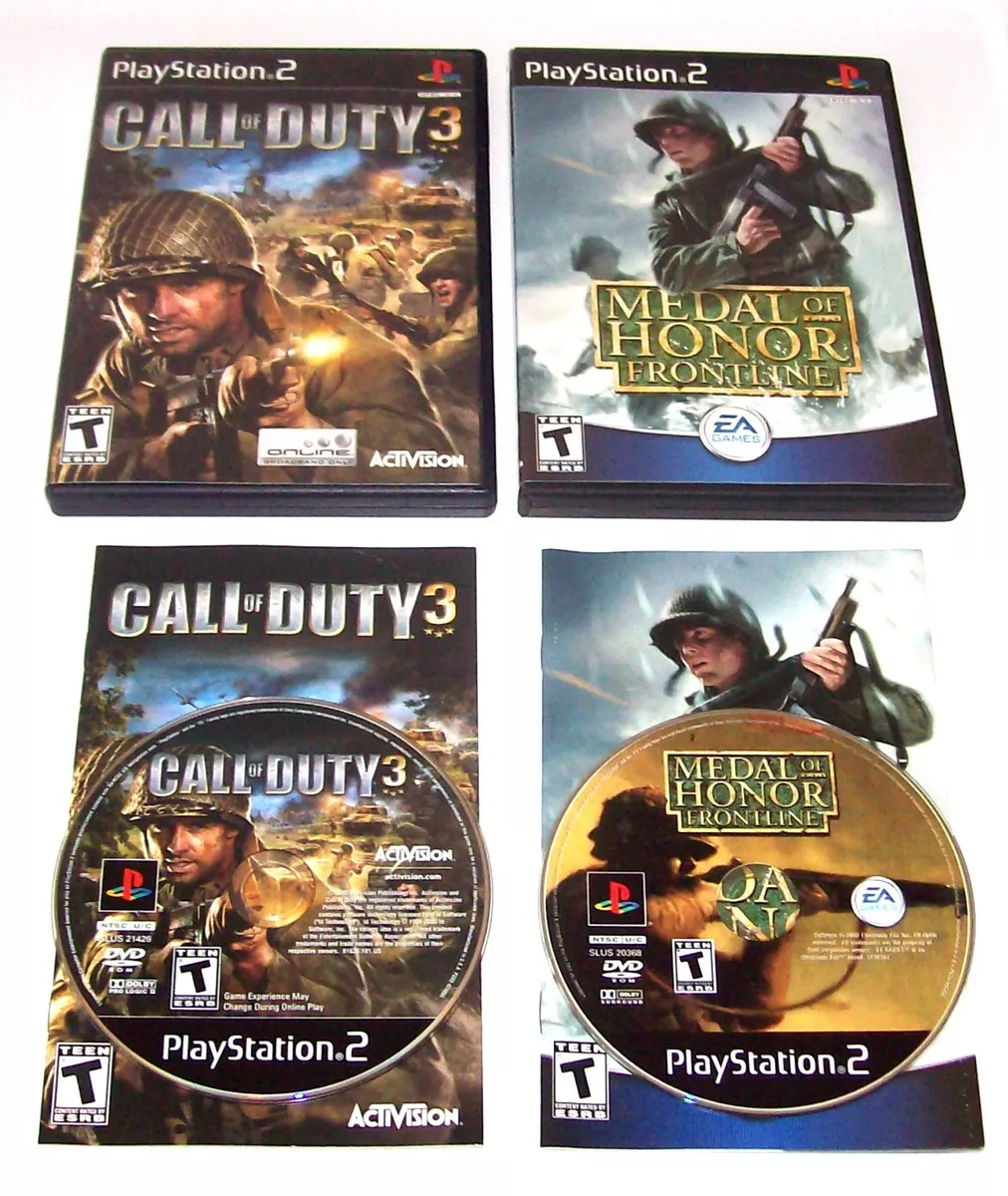 PS2 games LOT Call of Duty 3 and Medal of Honor Frontline CIB