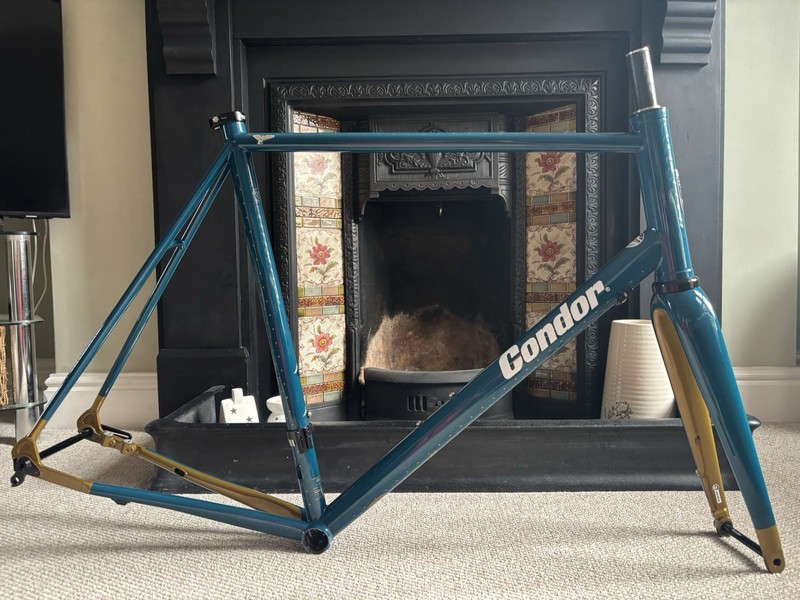 Condor Super Acciaio 61cm Disc Brake Frame & Forks. Di2 Compatible.