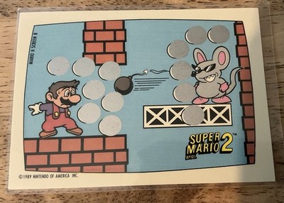 1989 Topps Nintendo Scratch-Off Card Super Mario Bros 2 Mouser Promo f/ NES Game