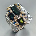 7 ct Expensive Natural Tourmaline Ring 925 Sterling Silver Size 8 /R451302