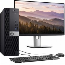 Dell OptiPlex Desktop PC Intel i5 8th 16GB RAM 512GB SSD 24" LED WiFi Win 11 SFF