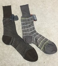 Vintage c1930's Salesman Samples 2 Men's Different Socks Hosiery w/ Extra Fabric