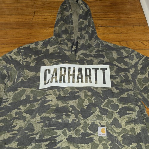Carhartt Loose Fit Logo Camouflage Hoodie Sweatshirt Herren Large - Bild 2 von 5