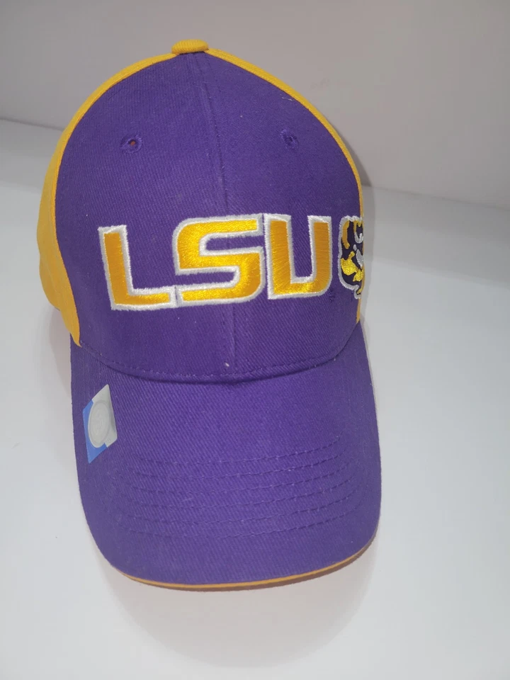 LSU Tigers Hat Cap Strap Back Captiving Headgear SILVER SERIES NICE CLEAN - Image 2 of 4