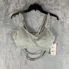 Cotton On Body Women's Sports Bra Seamless Tiny Tie Up Crop Aqua Mist XL