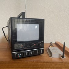 Vintage TMK 510CP 5 CRT TV AM/FM Radio Portable w/ RCA TESTED AV Receiver