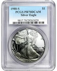 1988-S American Proof Silver Eagle $1 one dollar Coin PCGS PR70 DCAM