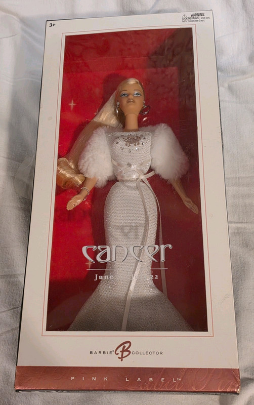 Mattel Barbie Collector Pink Label Cancer (June 22-July 22) 12in MPN C6243 NIB