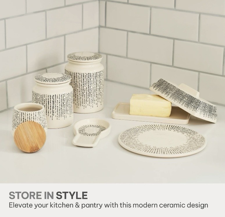 Thyme & Table 10-Piece Ceramic Kitchen Organization Set TT1369R