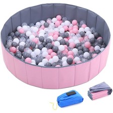 12.5 Sq.ft Folding Baby Play Yard - No Inflate, Easy Setup, Multiple Colors