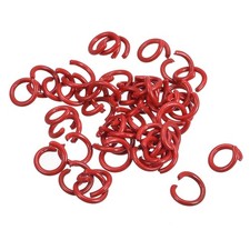 Open Jump Rings 8mm Colorful O-ring Connectors Red 100Pcs