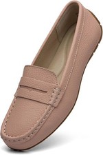 Women's Comfortable Lightweight Leather Penny Loafers Slip-Ons Cute...
