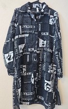 Live 4 Truth Shirt Dress Women's Medium Black Geometric Midi Button Collared
