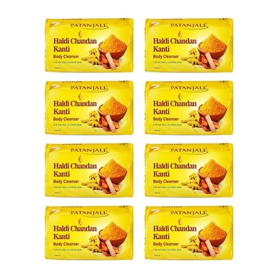 Patanjali Haldi Chandan Kanti Body Cleanser Soap for Men and Women(150g,