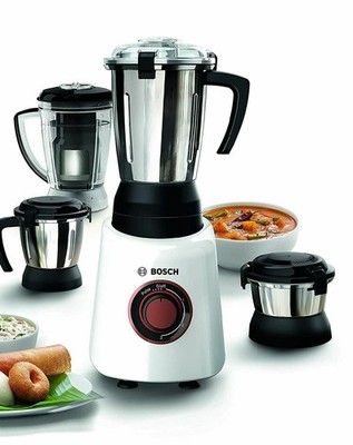 Bosch Bold 750W Mixer Mahlwerk mit 4 Gläsern, Weiß 200-240 Volt Universal...