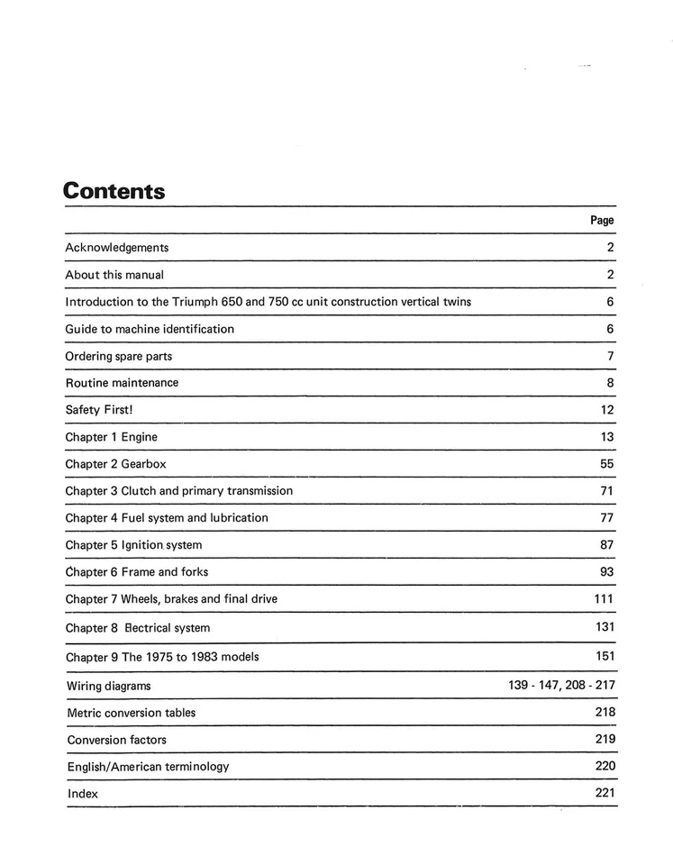 Triumph 650 & 750 2-valve Unit Twins (1963-1983) Haynes Repair Manual - Image 3 of 4