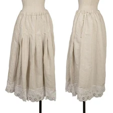 tricot COMME des GARCONS Lace Switching Pin Tuck Skirt Size S-M(K-158751)