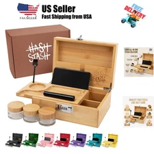 The OG Storage Box - Large Bamboo Box with Combination Lock, Magnetic Lid, Or...