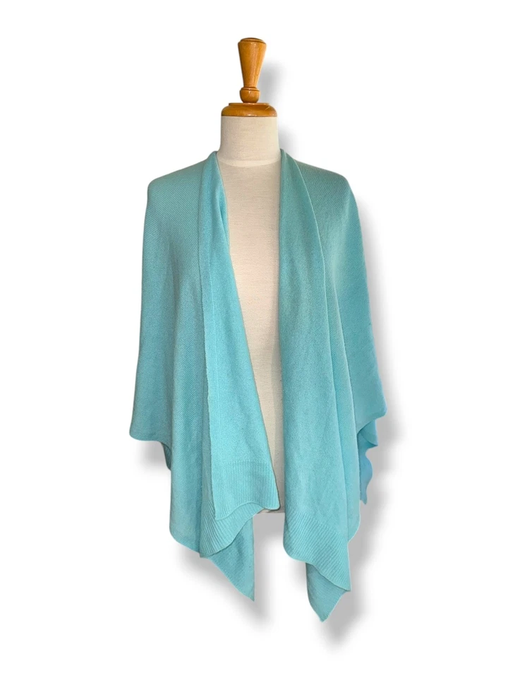 Envoltura tejida de cachemir LILY PULITZER azul aguamarina talla única Foto 2 de 4