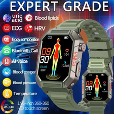 UK 2026 New Medical Grade Smart Watch Blood Pressure Oxygen Heart Rate Bluetooth