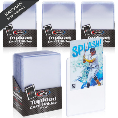 BCW 3x4 Topload Card Holder - Standard - 100ct | Rigid PVC 100 Count, Clear