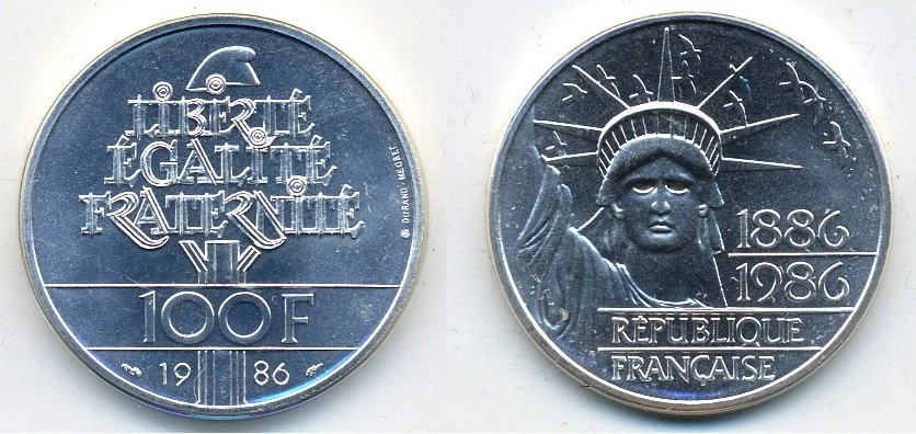 RARE : 100 francs LIBERTE argent 1986 neuve/scellée - Photo 1/1