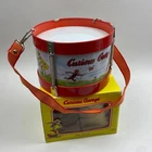 Curious George Tin Drum Toy Schylling w Box Adjustable Strap Vintage