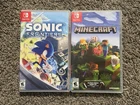 New ListingNintendo Switch Lot (2) Games - Minecraft Sonic Frontiers Complete Tested Case