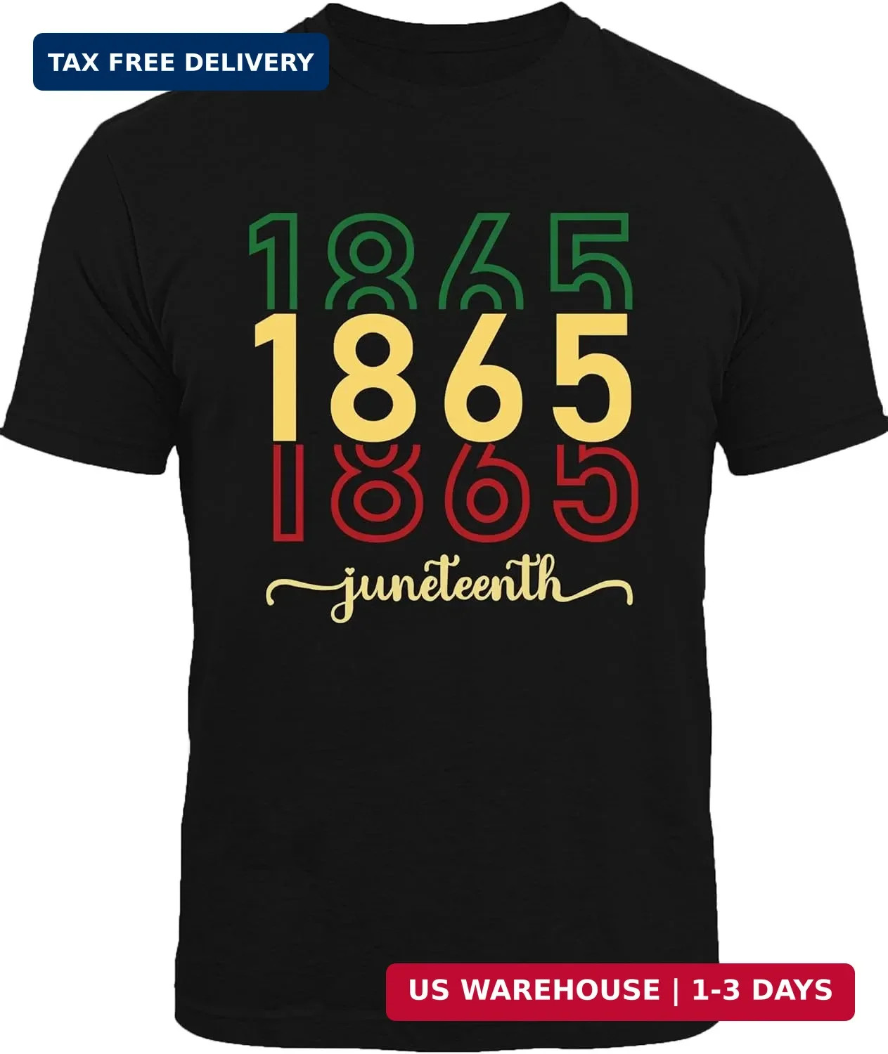 Juneteenth T-Shirt for Men 1865 African American Black History Black Pride Freed