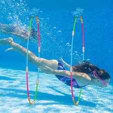 Pool Toys for Kids, 2-Pack Underwater Sports Swim Thru Rings - Ideal Pool Games