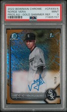 2022 Bowman Chrome Prospect Auto Norge Vera #CPANVA Gold Shimmer Refractor PSA 9