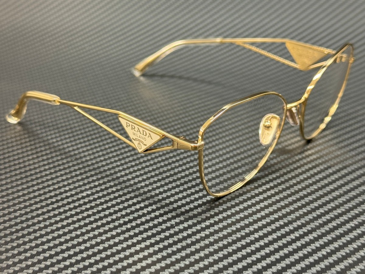 PRADA PR 52ZV ZVN1O1 Pale Gold Women's 55 mm Eyeglasses