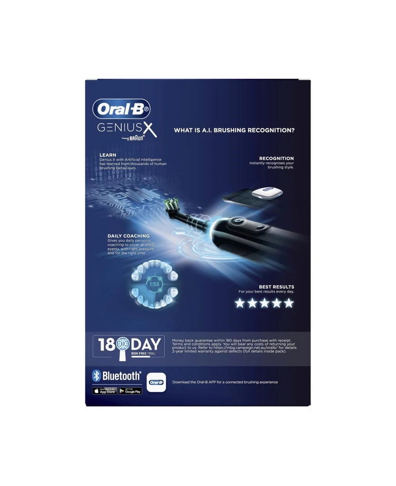 New Oral-B Genius X Electric Toothbrush With Travel Case - Black - image 3 of 3