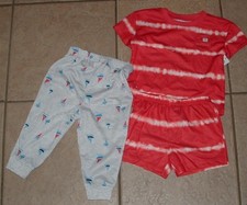 NEW NWT Boys Sz 18 Months Shirt, Shorts  Pants 3 Pc Colorful Sailboat Theme Set