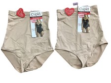 New Cupid 2 pair XL Extra Firm Hi-Waist Tummy Tuck Brief Beige Shapewear Z6-1 