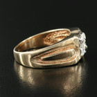 Gorgeous Large Size 10K Gold 0.10 CTW Diamond Wedding Ring — photo 4