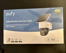 Eufy Security SoloCam S340 – Smart Solar-Powered 3K Dual-Lens Camera NEW SEALED