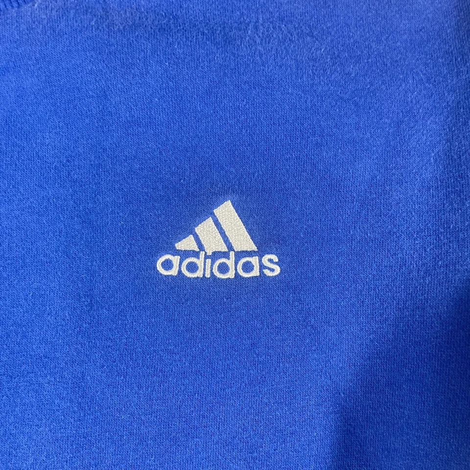 VTG Adidas Sweatshirt Mens XL Blue Striped Crewneck Pullover Embroidered Retro - Image 3 of 4