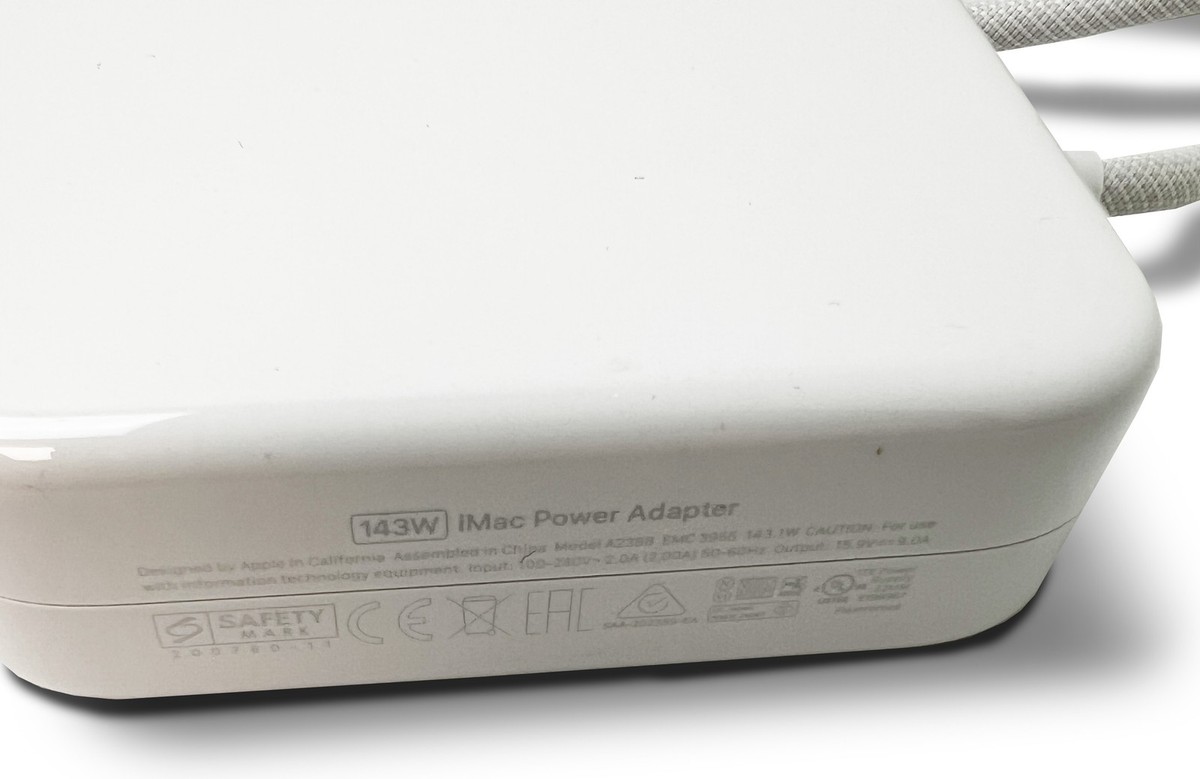Genuine Apple 143W Power Adapter for 24-inch iMac (M1/M3/M4