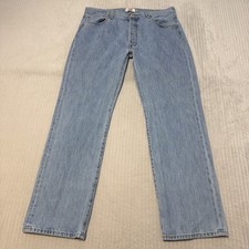 Vintage Levi's 501 Jeans Mens 36x32 Blue Button Fly Straight Leg Y2K Light