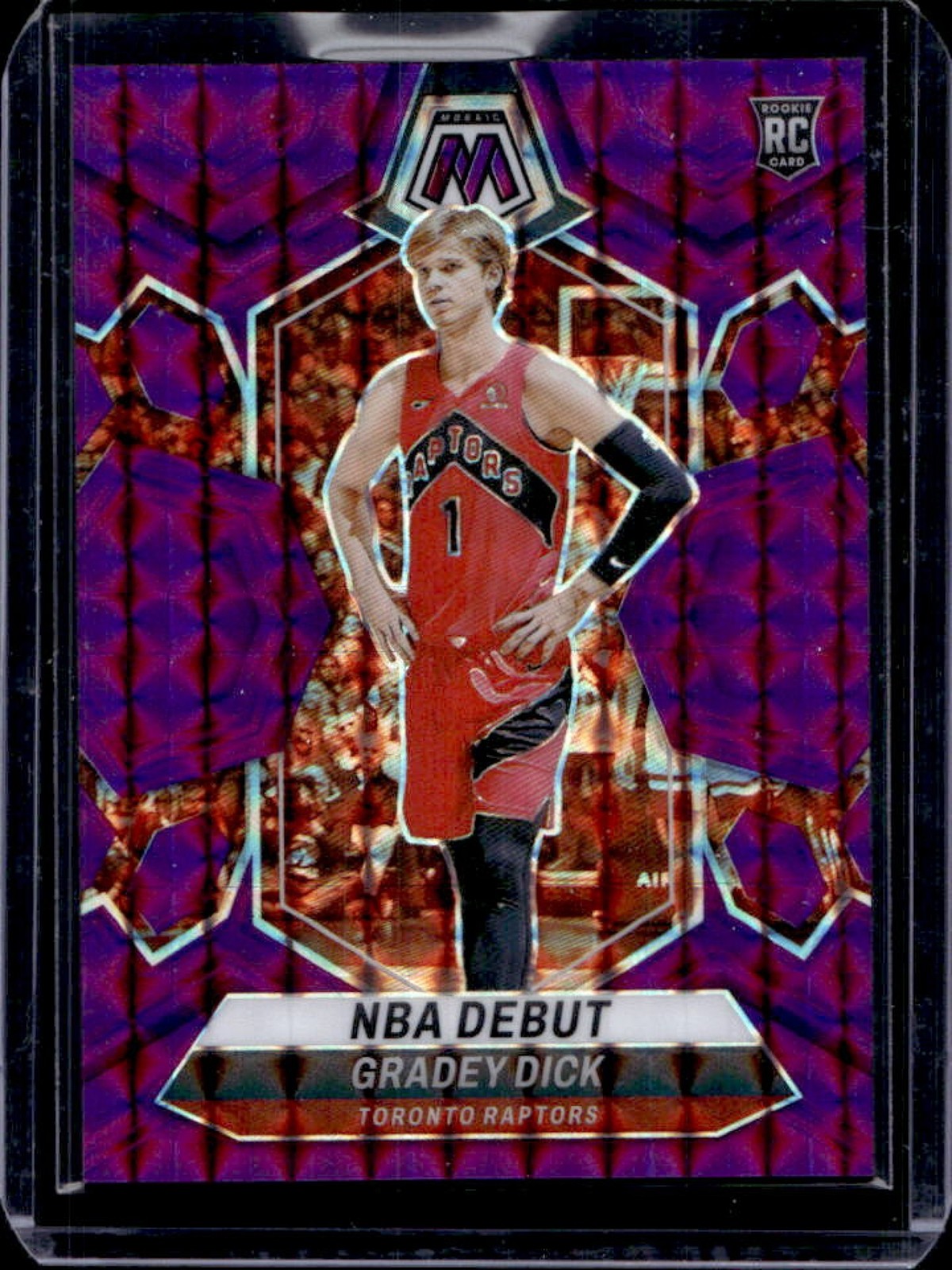 2023-24 Mosaic Gradey Dick RC Purple NBA Debut #27/99 Raptors
