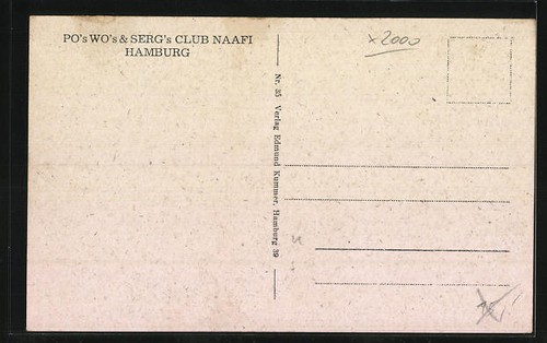 Ansichtskarte Hamburg, Po´s Wo´s & Serg´s Club Naafi, Gasthaus Bunte Kuh - Picture 2 of 2