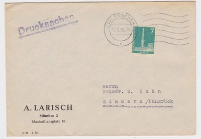 Berlin Drucksachen-Brief EF 135 München 15.5.1956/Simmern-Hunsrück - Bild 1 von 2