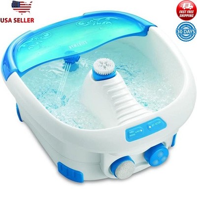 Heated Foot Spa W/ Bubble Massage Hydrotherapy 3 Attachments Relaxation New