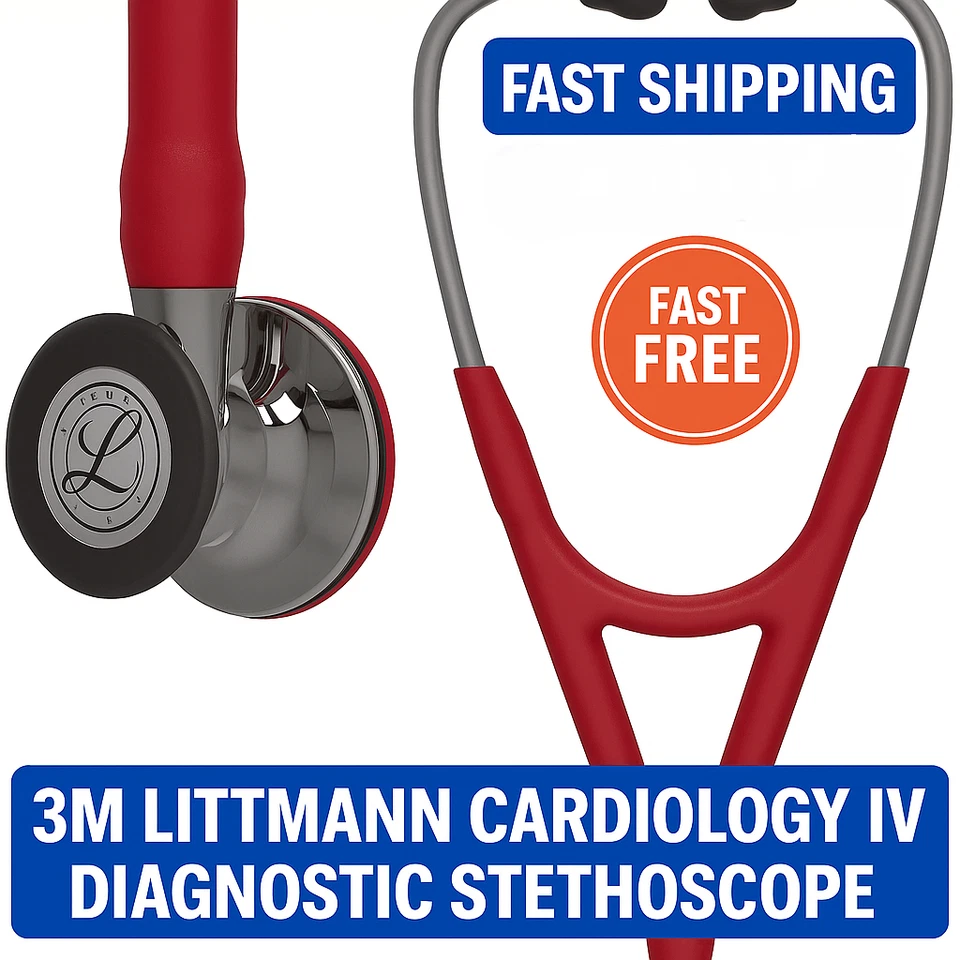 3M LITTMANN GENUINE 3M Littmann Cardiology Stethoscope, Burgundy, 6170, Brand New In Box